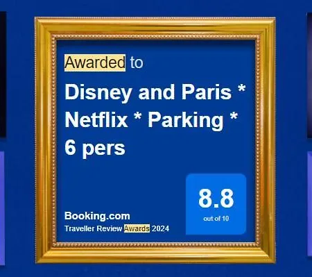 Apartment And Paris * Netflix * Parking * 6 Pers Chessy (Seine-et-Marne)